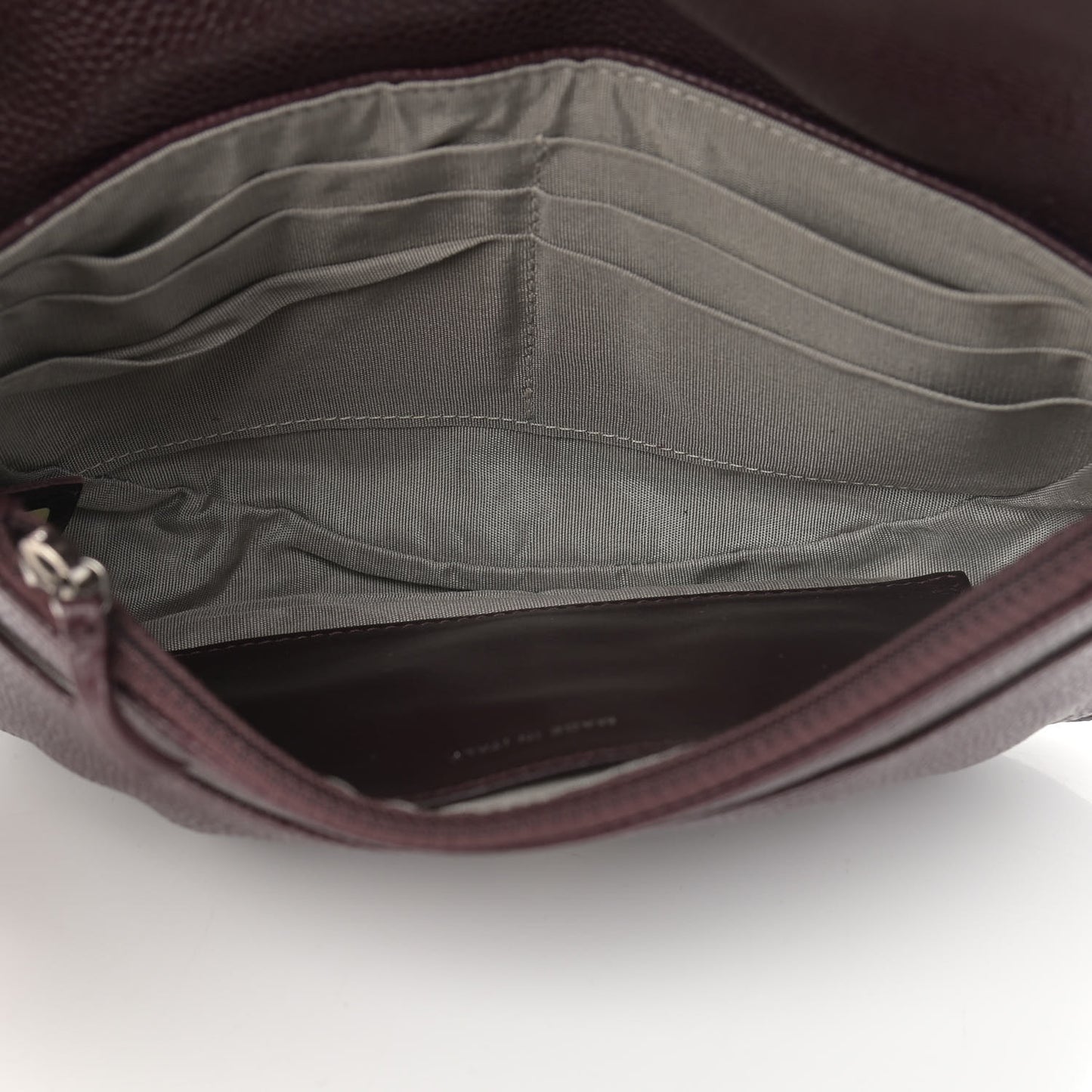 Caviar Half Moon Wallet On Chain WOC Bordeaux