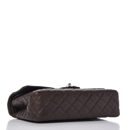 Chanel Caviar Quilted Medium Double Flap Brown 4 of 10