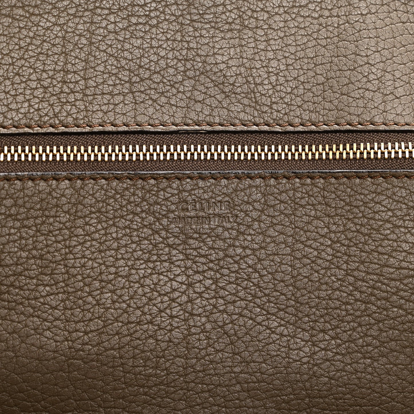 Crisped Calfskin Large Tie Knot Tote Dark Khaki