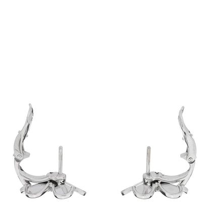 Van Cleef & Arpels 18K White Gold Diamond Small Frivole Earrings 3 of 5