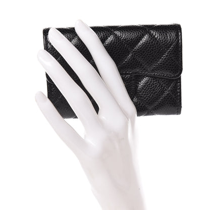 Chanel Caviar Quilted Flap Card Holder Black 2 of 9