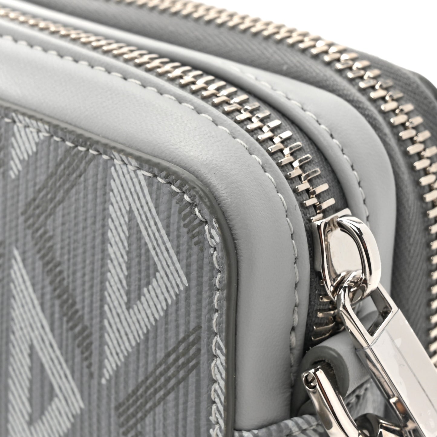 Coated Canvas CD Diamond Messenger Pouch Grey