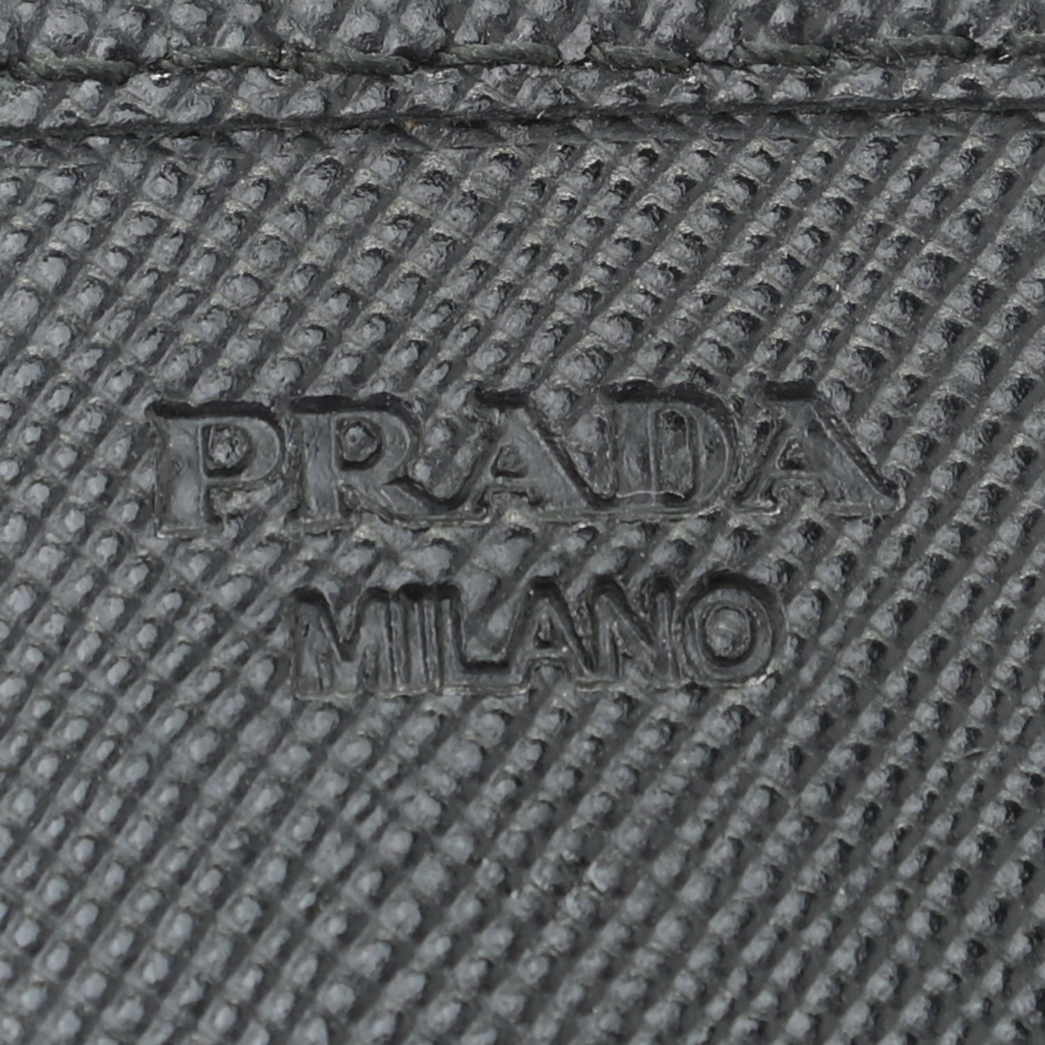 Prada Saffiano Metal Oro Chain Wallet Black 8 of 10