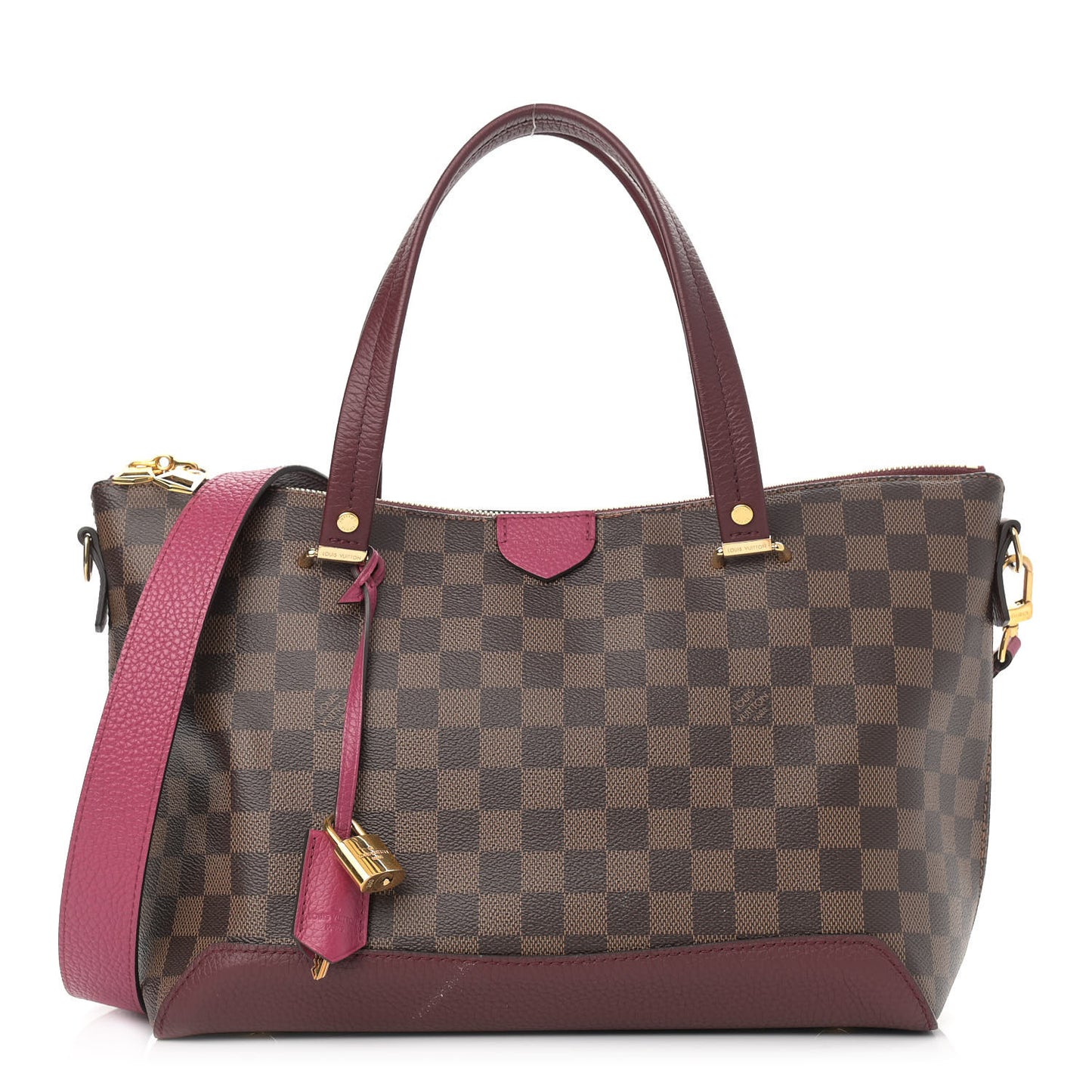 Damier Ebene Cuir Taurillon Hyde Park Fuchsia