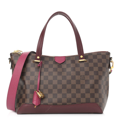 Louis Vuitton Damier Ebene Cuir Taurillon Hyde Park Fuchsia 1 of 16