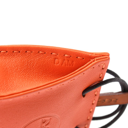 Hermes Milo Lambskin Swift Shopping Bag Charm Feu Gold 4 of 5