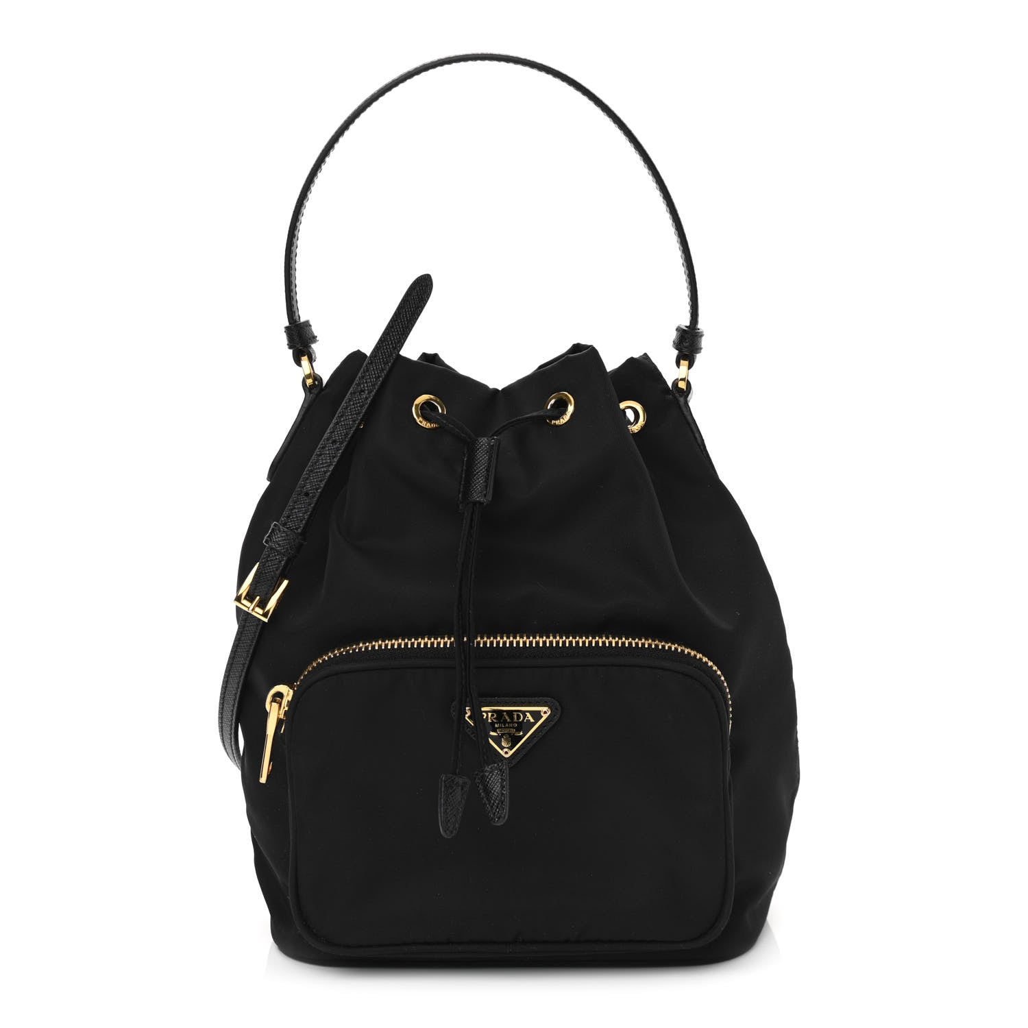Prada Re-Nylon Duet Drawstring Shoulder Bag Black 1 of 11