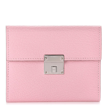 Hermes Chevre Mysore Mini Clic Card Holder Rose Sakura 1 of 7
