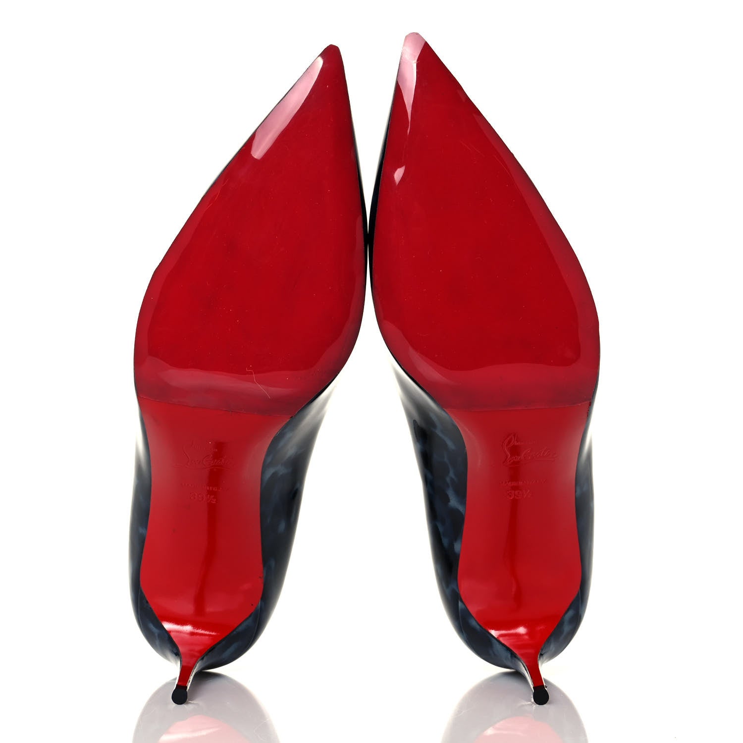 Christian Louboutin Patent Tartaruga Decollete 554 70 Pumps 39.5 Night 5 of 7