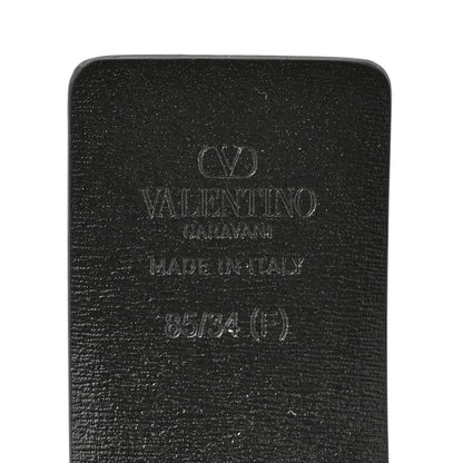 Valentino Garavani Glossy Calfskin VLogo Reversible 40mm Belt 85 34 mokey Beige Black 5 of 7