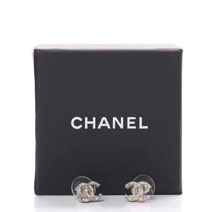 Chanel Pearl Crystal CC Earrings Gold 5 of 5