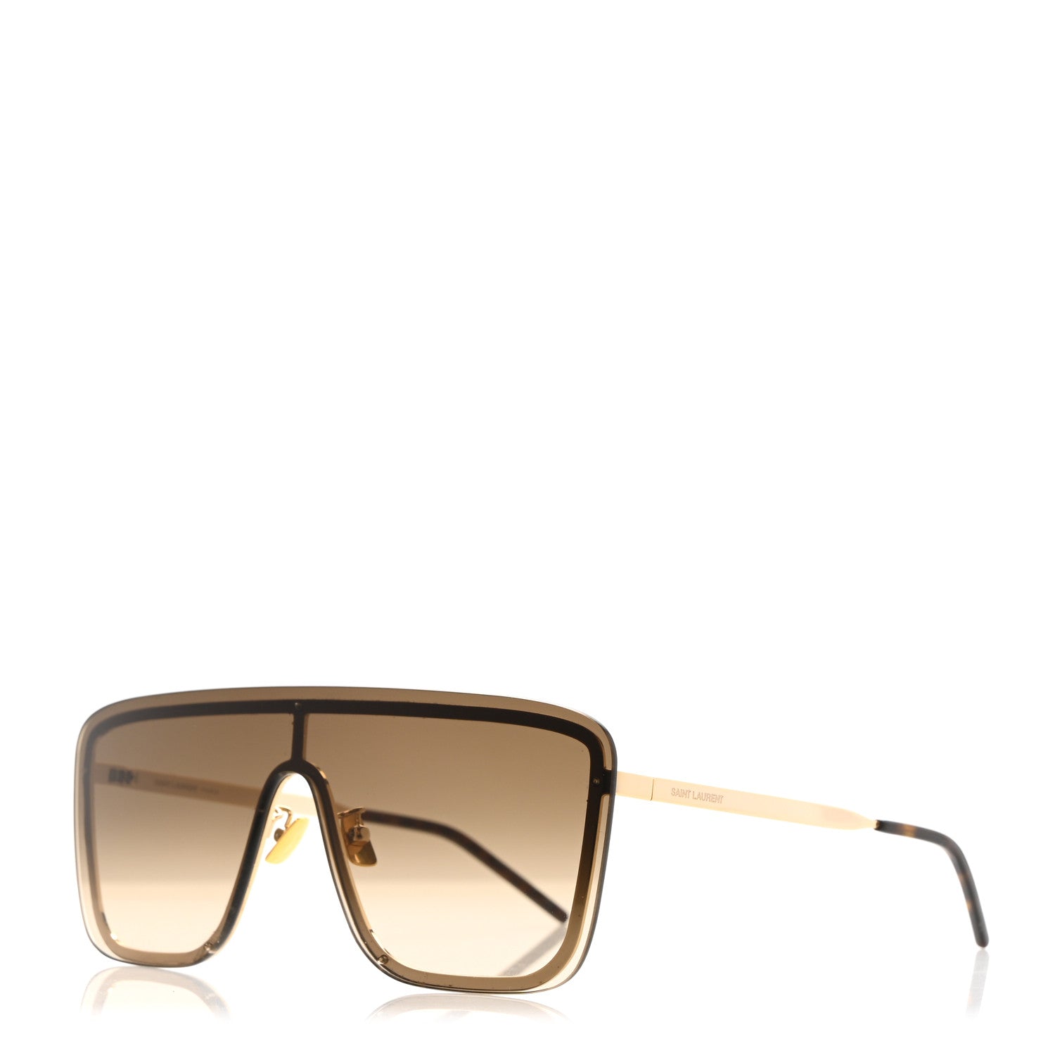Saint Laurent Metal SL 364 Mask Sunglasses Brown 1 of 8