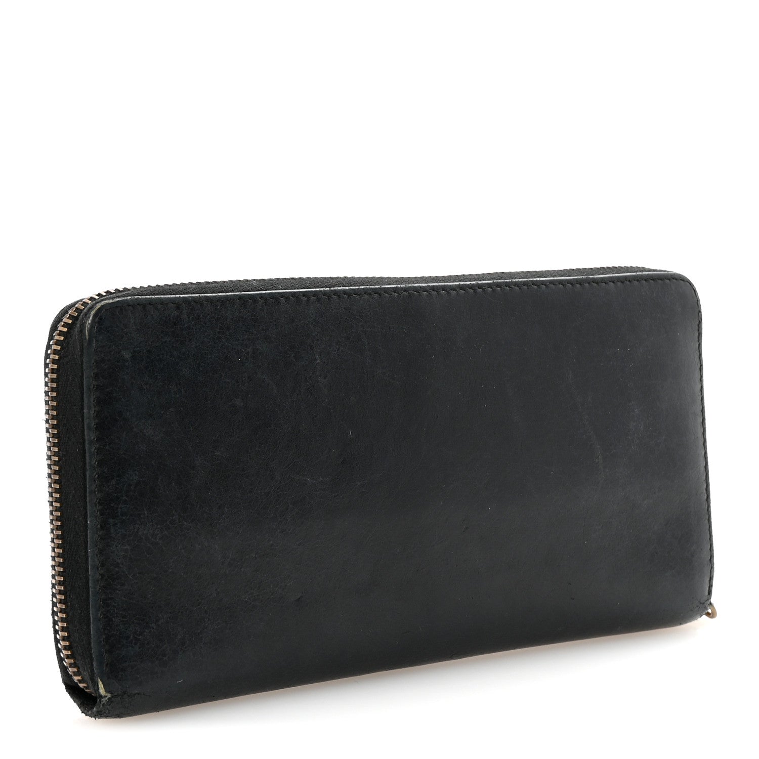 Balenciaga Agneau Classic Hardware Continental Zip Around Wallet Black 3 of 6