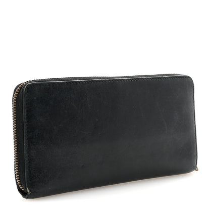 Balenciaga Agneau Classic Hardware Continental Zip Around Wallet Black 3 of 6