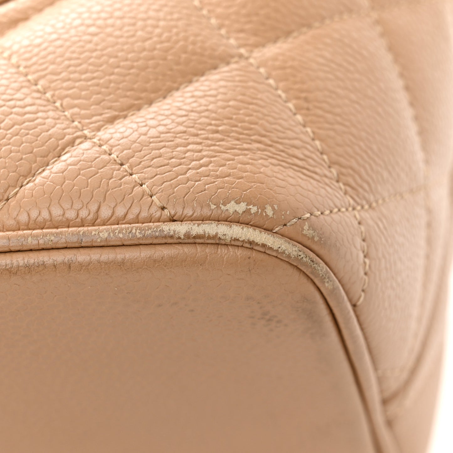 Caviar Quilted Medallion Tote Beige