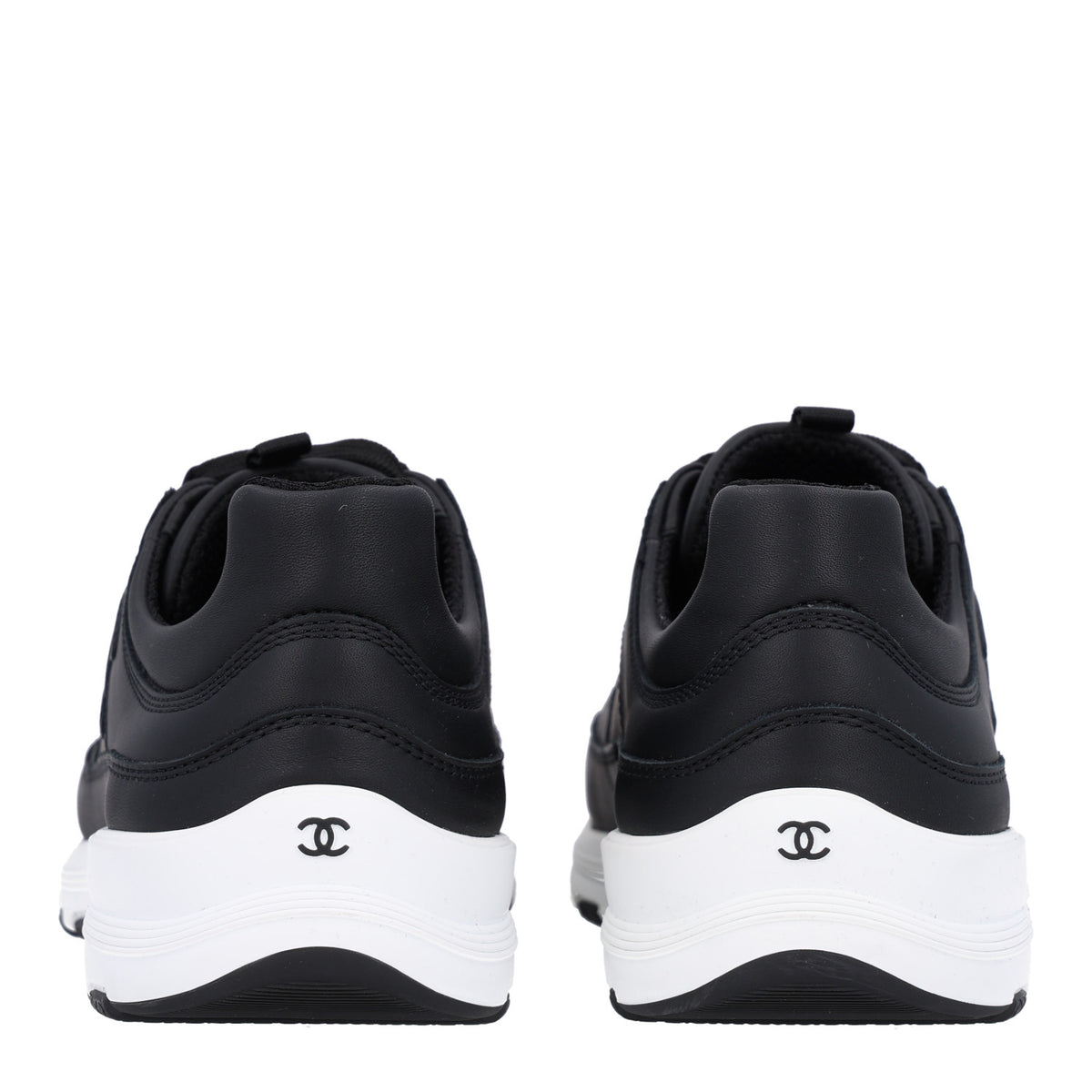 Calfskin CC Womens Sneakers 38 Black