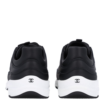 Chanel Calfskin CC Womens Sneakers 38 Black 6 of 10
