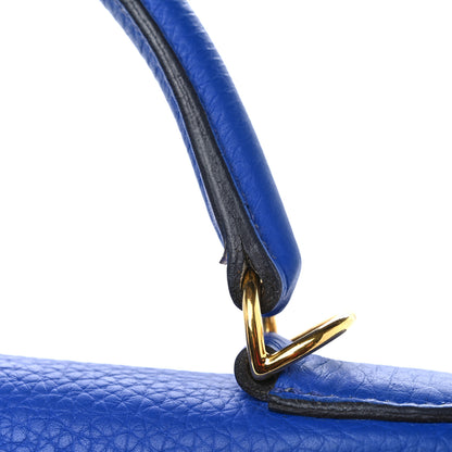 Hermes Taurillon Clemence Kelly Retourne 32 Bleu Electrique 12 of 13