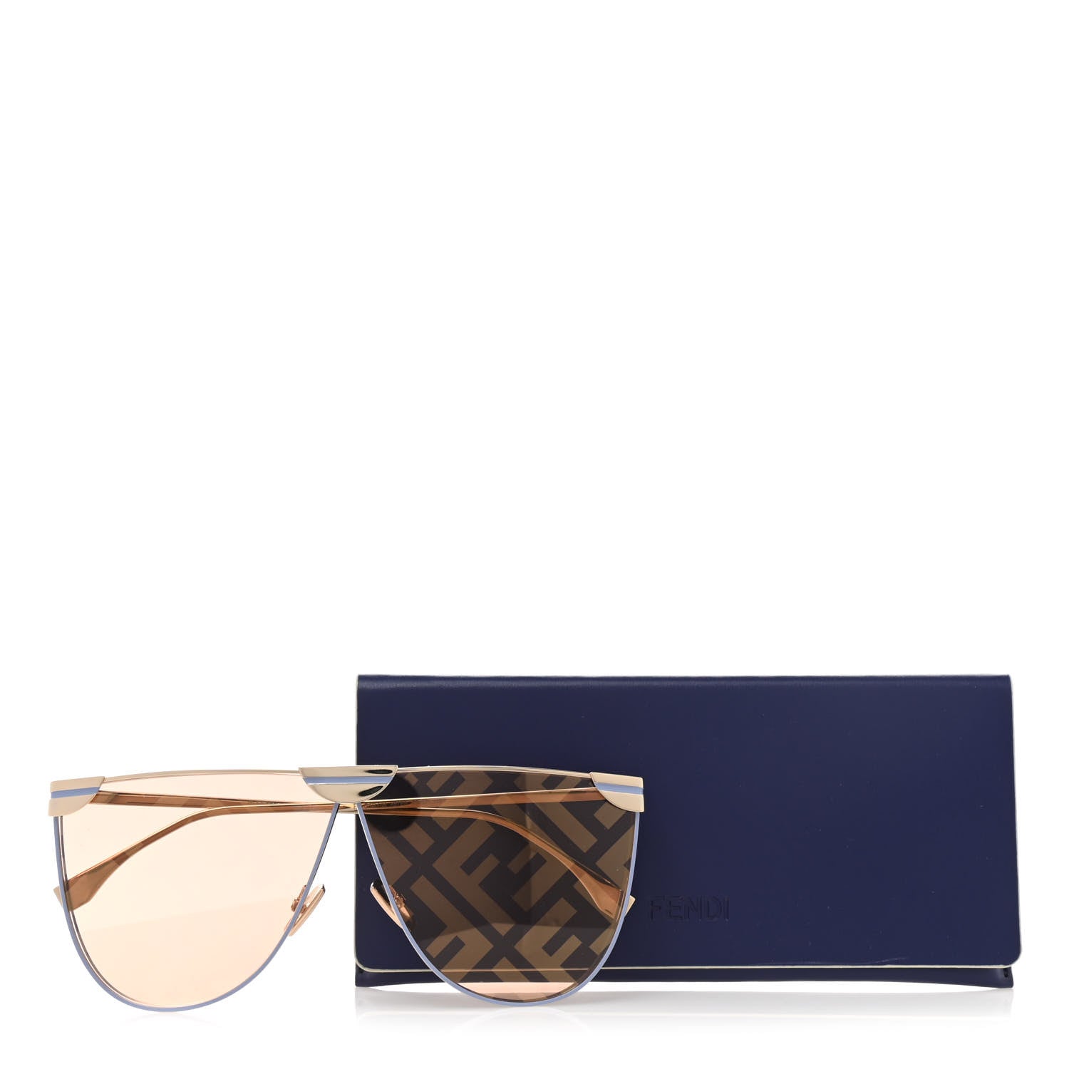 Fendi FF Fabulous 2.0 Shield Sunglasses FF 0467/S Gold 7 of 7