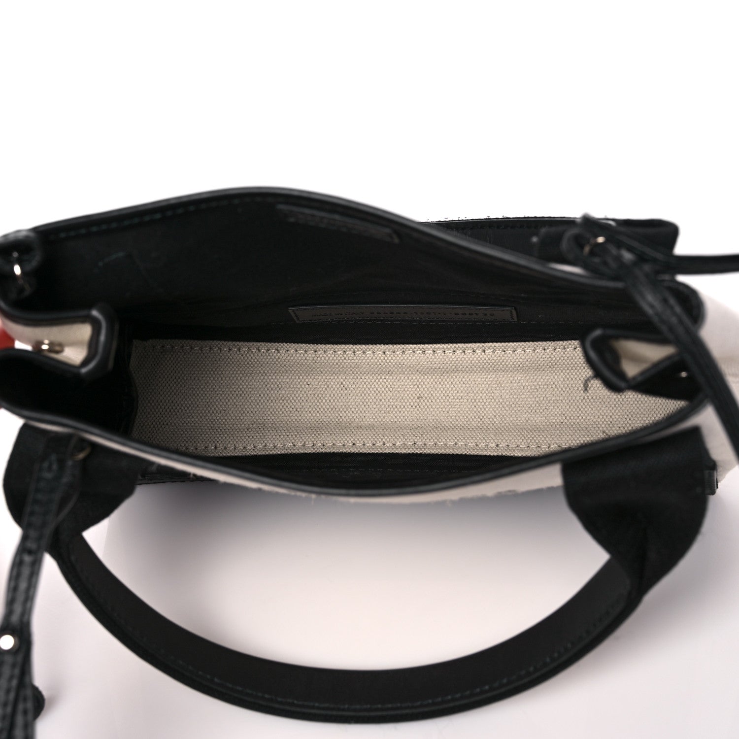 Balenciaga Cotton Canvas Calfskin Navy Cabas XS Natural Black 5 of 18