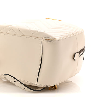 Gucci Calfskin Matelasse GG Marmont Dome Backpack White 10 of 14