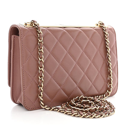 Chanel Lambskin Quilted Trendy CC Wallet On Chain WOC Nude 3 of 14