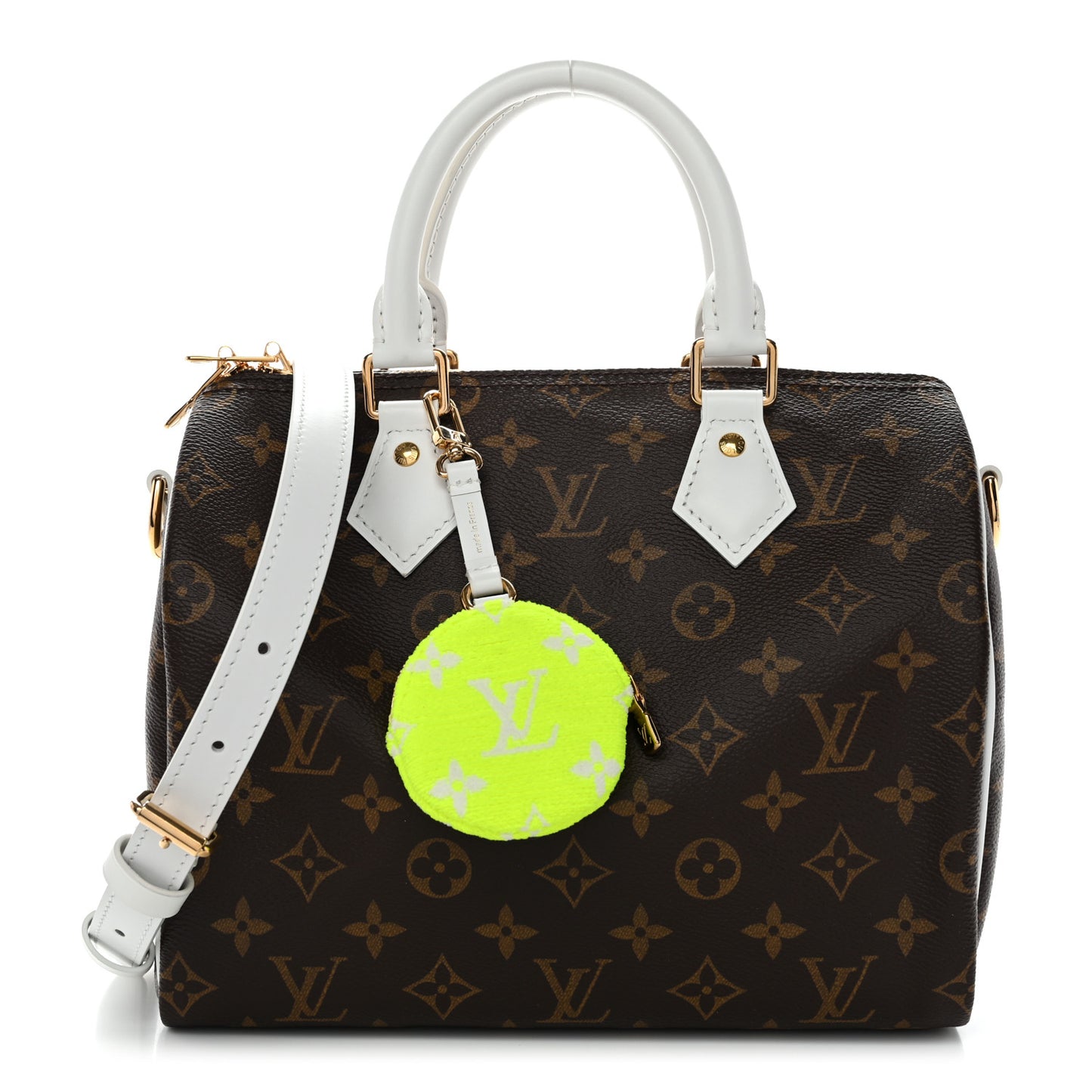 Monogram LV Match Speedy Bandouliere 25 White