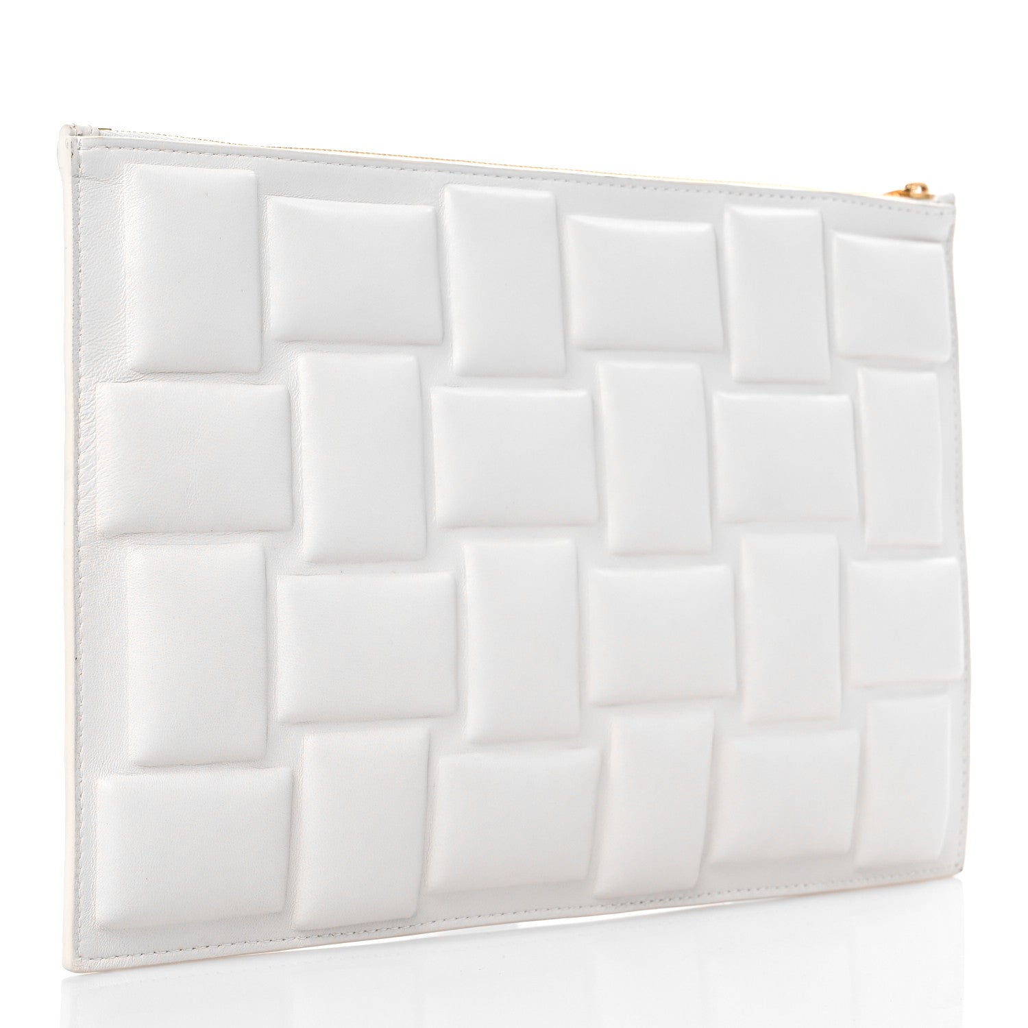 Bottega Veneta Nappa Padded Intrecciato Flat Pouch Chalk 2 of 8