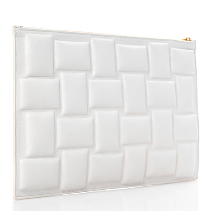 Bottega Veneta Nappa Padded Intrecciato Flat Pouch Chalk 2 of 8