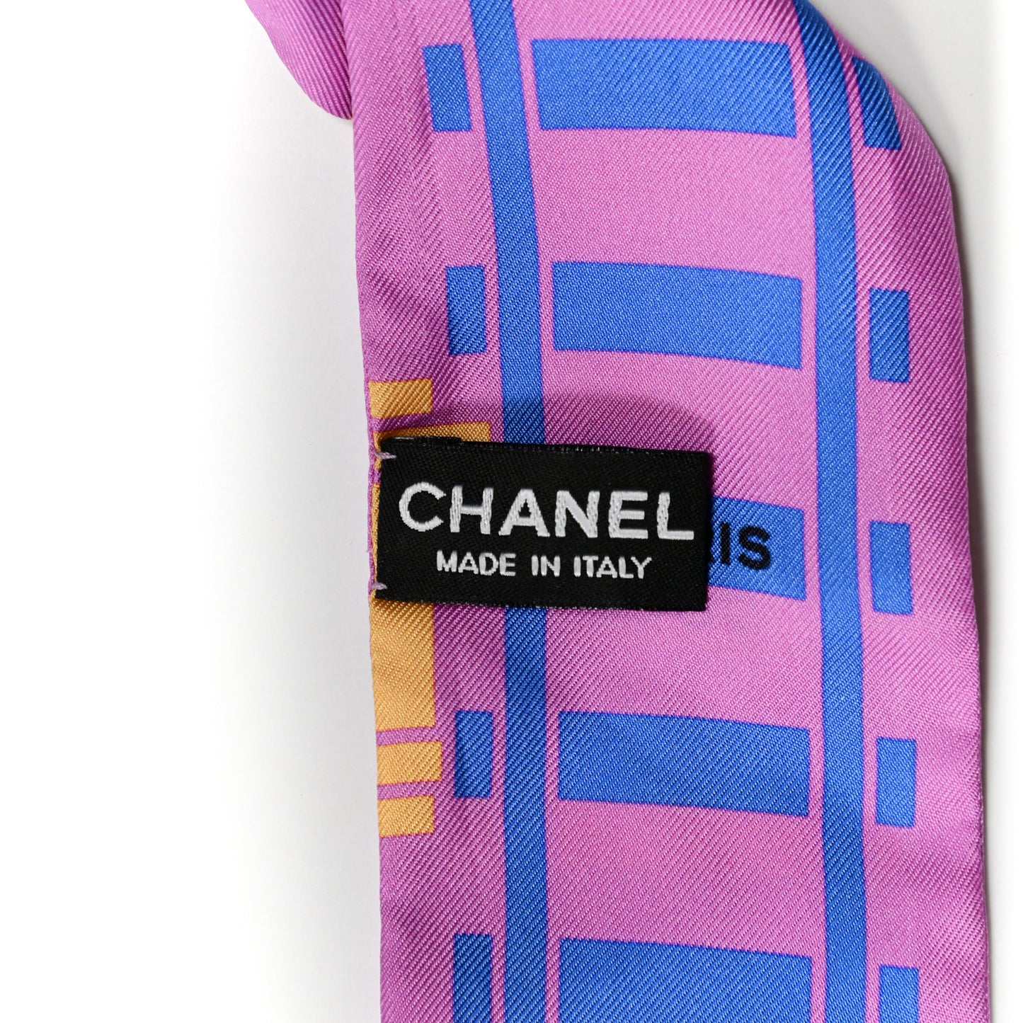 Silk CC Train Track Slim Bandeau Scarf Purple Multicolor