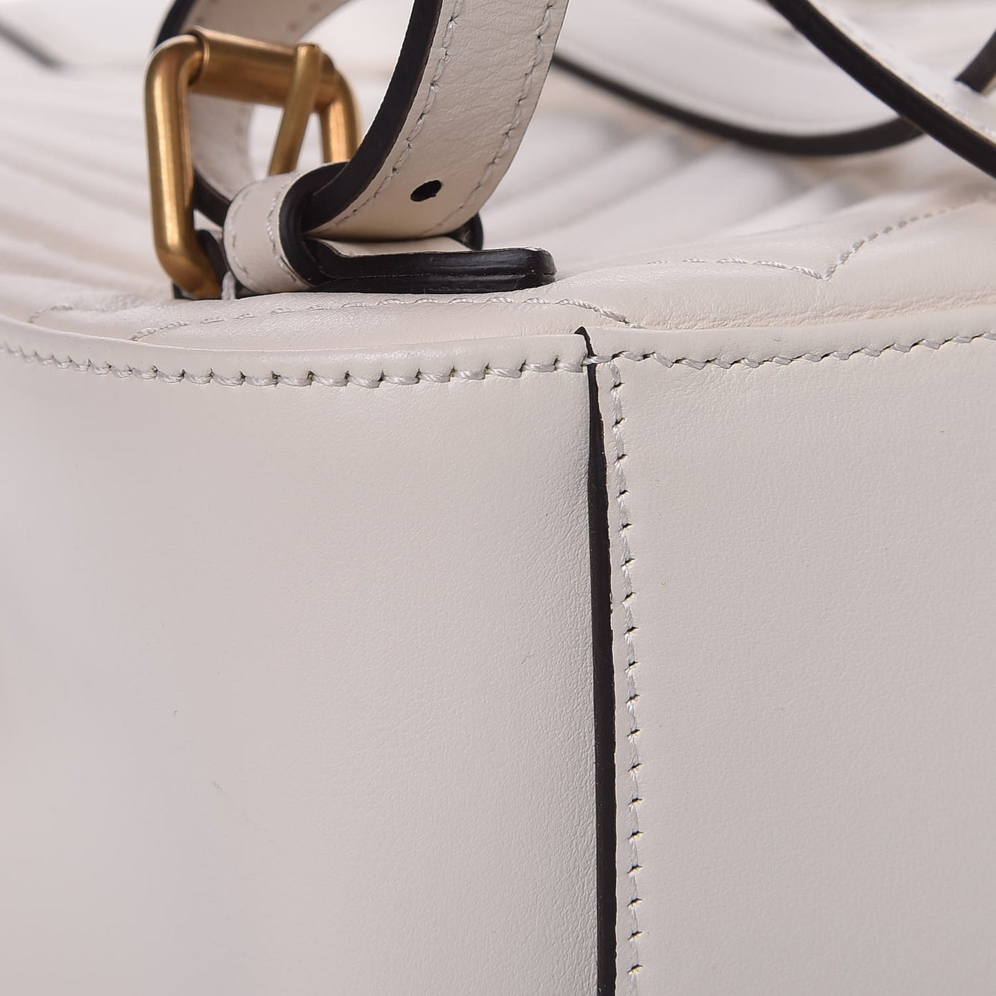 Calfskin Matelasse GG Marmont Dome Backpack White