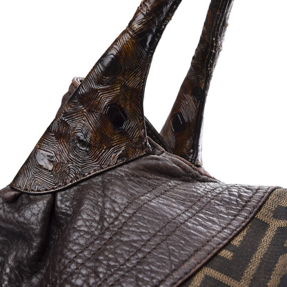 Fendi Zucca Nappa Nuvolata Vitello Tortuga Spy Tobacco Moro 10 of 12