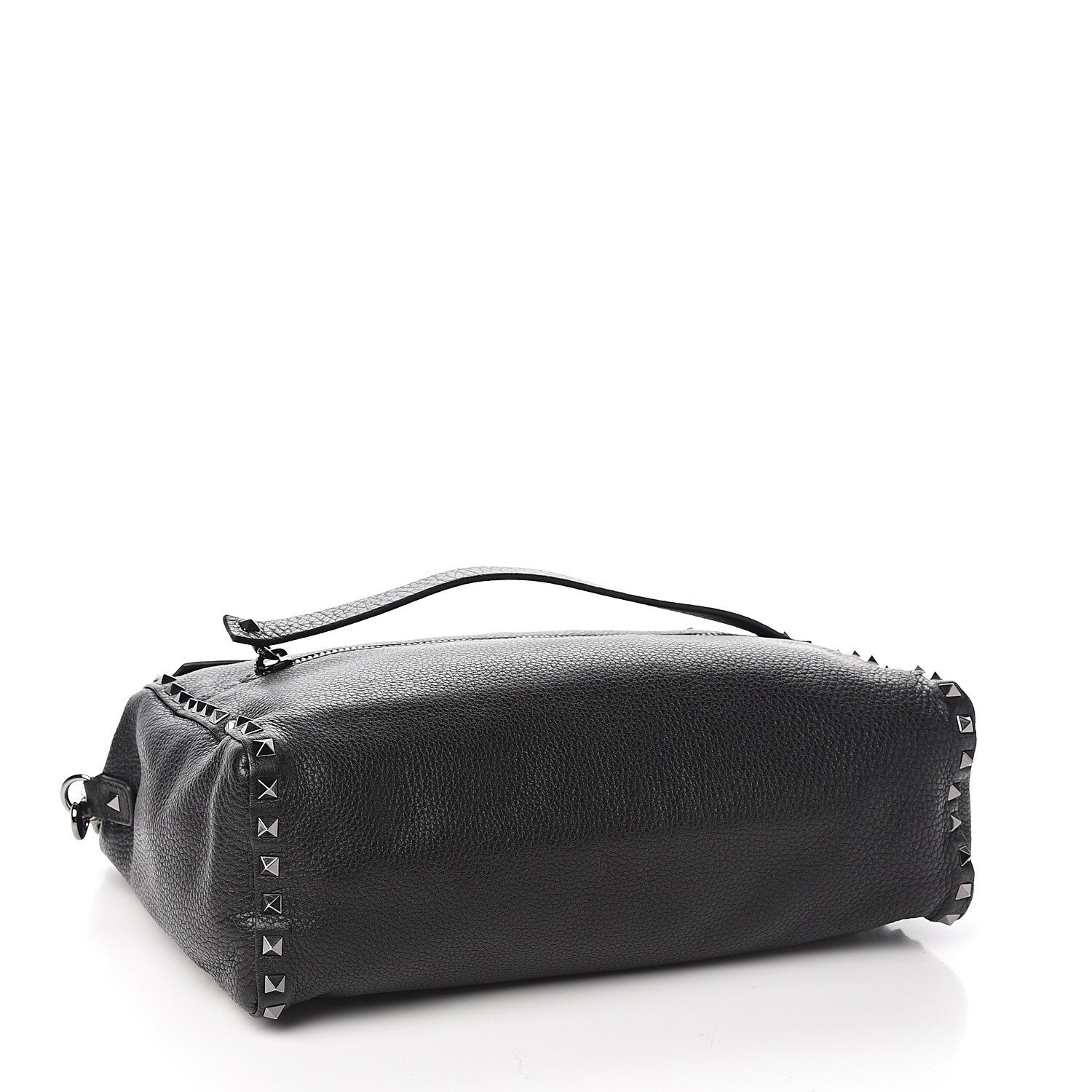 Valentino Garavani Pebbled Calfskin Rockstud Messenger Black 3 of 8