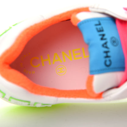 Chanel Calfskin Womens Logo Sneakers 40.5 White Multicolor 8 of 11
