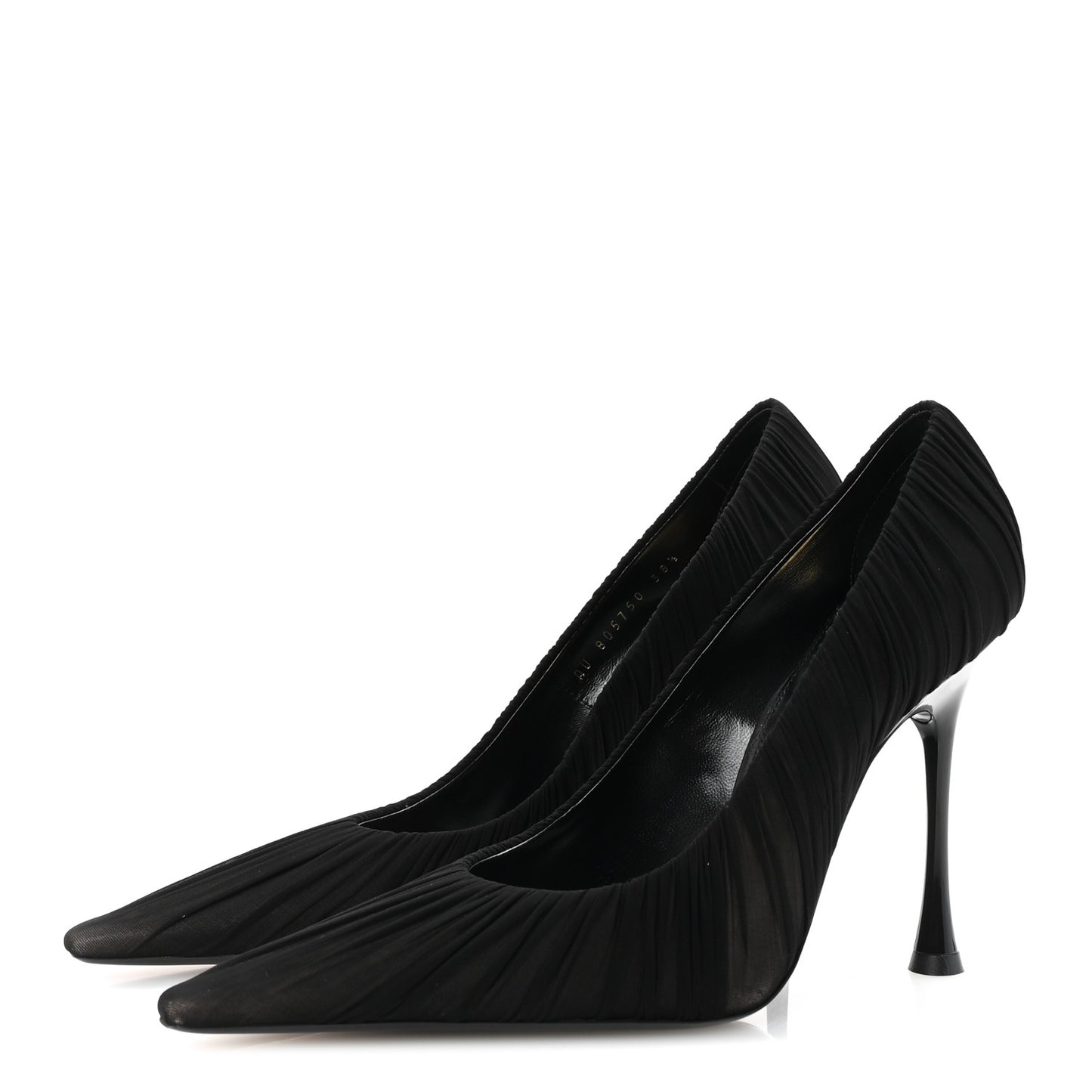 Ruched Jersey Doville 110 Pump 38.5 Black Innocent Nude
