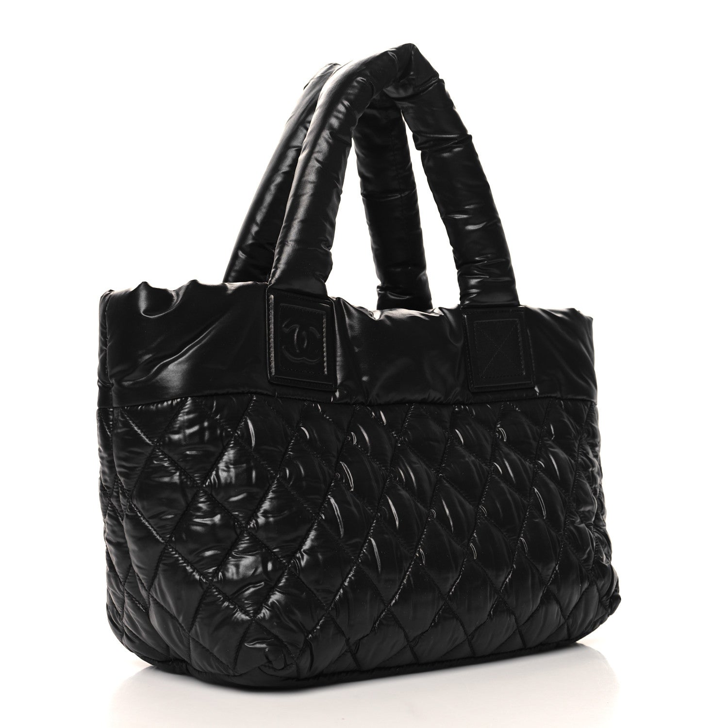 Chanel Nylon Quilted Small Coco Cocoon Tote Black 3 of 10