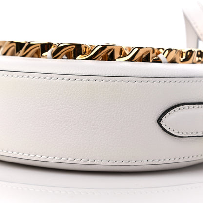 Versace Calfskin Mini La Medusa Chain Round Crossbody Bag White 8 of 8