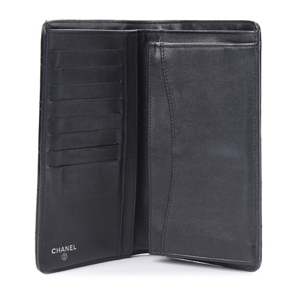 Chanel Patent Calfskin Quilted Yen Wallet Black 5 of 10
