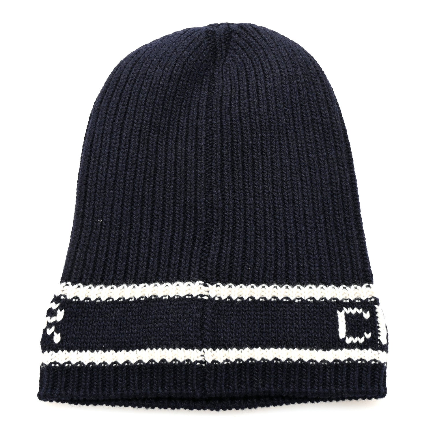 Christian Dior Wool Cashmere Star Beanie Blue Marine 3 of 5
