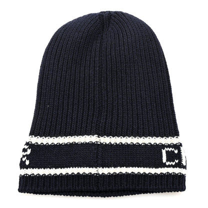 Christian Dior Wool Cashmere Star Beanie Blue Marine 3 of 5