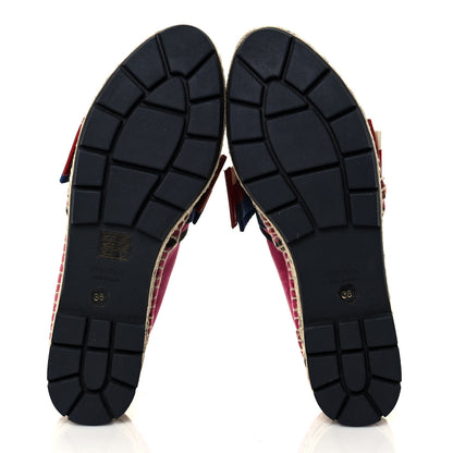 Gucci Velvet Sylvie Web Platform Espadrilles 36 Light Raspberry Rose 5 of 8