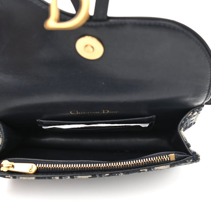 Christian Dior Oblique Saddle Belt Bag Blue 4 of 9