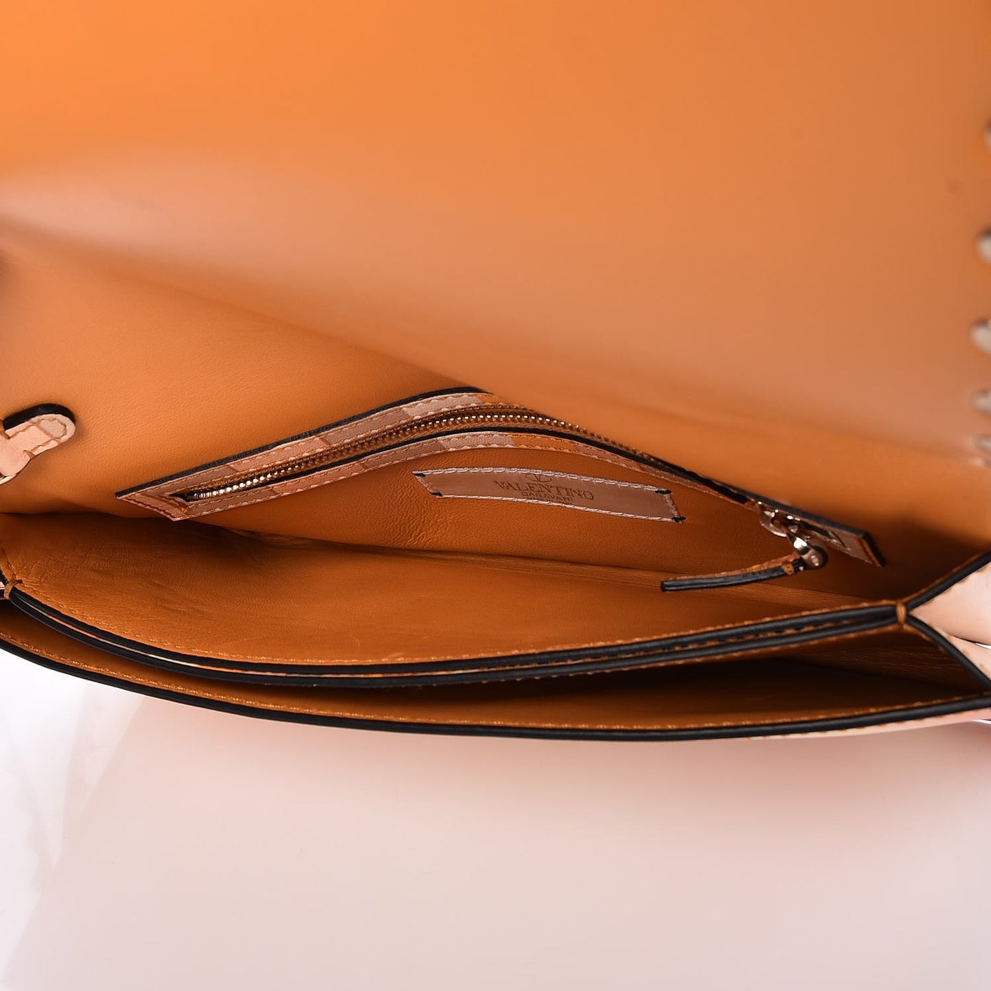 Nappa Native Couture 1975 Rockstud Wristlet Clutch Mandarin Sorbet