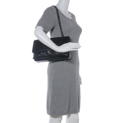 Chanel Lambskin Quilted 3 Large Flap Black 2 of 9