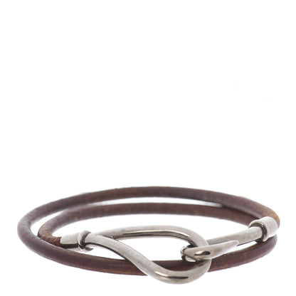 Hermes Natural Bridle Jumbo Double Tour Bracelet Bouton 1 of 4