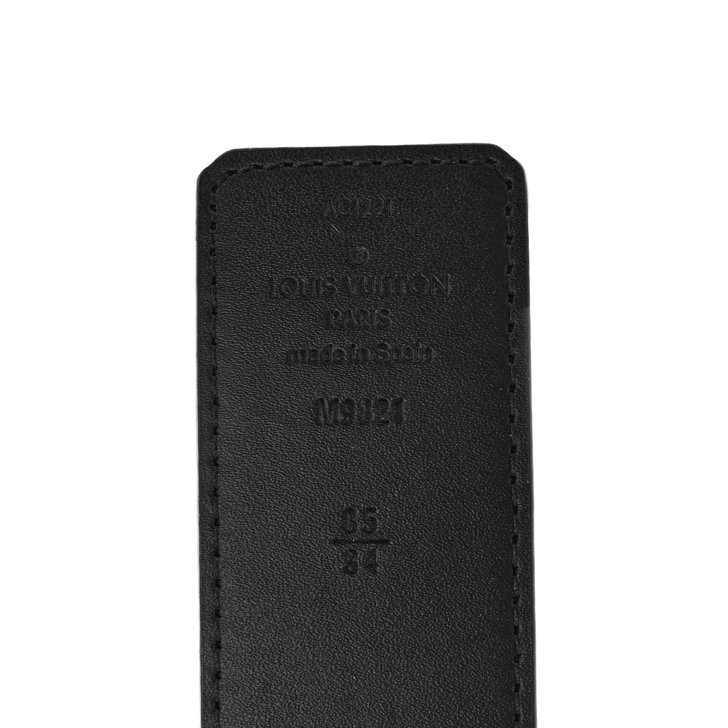 LOUIS VUITTON Calfskin Monogram 40mm LV Initiales Reversible Belt 85 34 Black