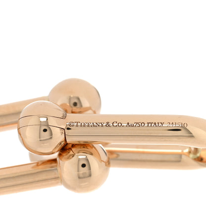 Tiffany 18K Rose Gold Large HardWear Link Earrings 4 of 5