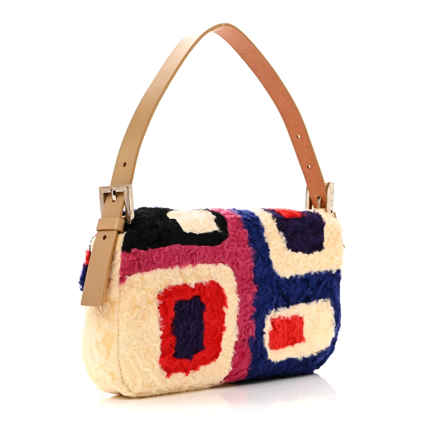Persian Lamb Fur Baguette Multicolor