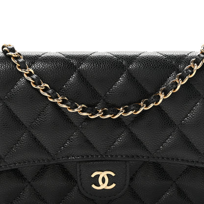Chanel Caviar Quilted Flap Phone Holder With Chain Black 9 of 12