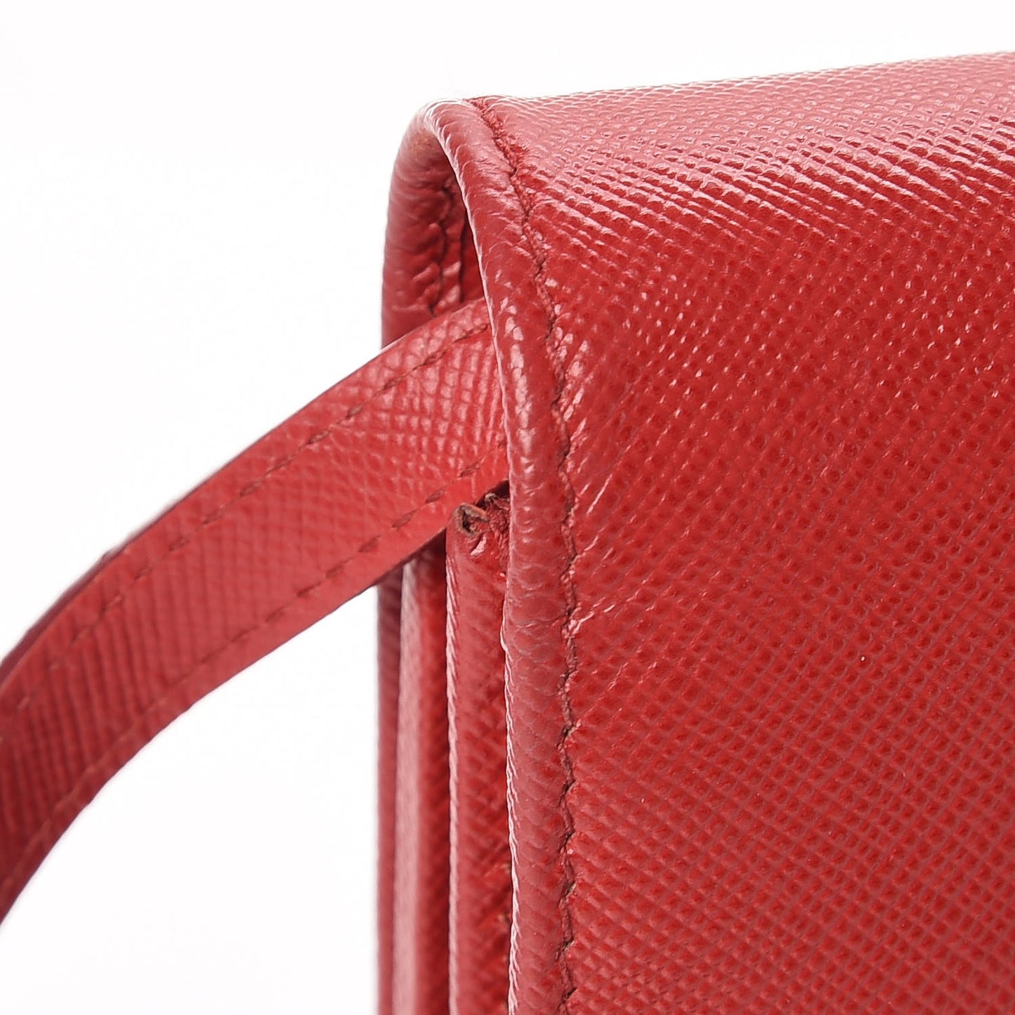 Saffiano Metal Flap Wallet With Strap Fuoco